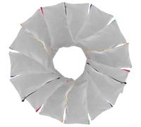 Garneck 15pcs DIY Canvas Pencil Bag Set 12x21cm Beige Zipper Pouch Heat Transfer Sublimation Blank Makeup Storage Bag for Travel and Craft Organization Random Color