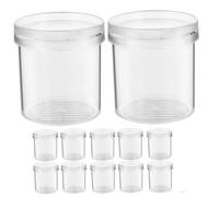 Garneck 15Pcs Insect Observation Cups with Magnifier Lid Portable Transparent Bug Containers for Multi-function Feeding Boxes with Air Ventilation Suitable for Tiny Sized Insects