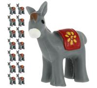 Garneck 15pcs Miniature Donkey Resin Figures Themed Decorations for Birthday Cakes Weddings Fairy Gardens Train Scenes for Unique Gifting and Rustic Celebrations