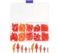 Garneck 160 Pcs Snowman Nose Making Accessories DIY Craft Kit Plastic Carrot for Snowmen Crafts - Christmas Decoration Accessories in Bright Red and Orange for Festive DIY Projects