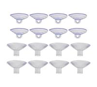 Garneck 16PCS Cat Window Hammock Suction Cups Set - 85mm PVC Heavy Duty Suction Cups with Cross and Round Holes for Glass Window Cat Perch Replacement