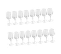 Garneck 16pcs Dollhouse Flutes: Miniature Red Wine Tiny Cocktail Glasses Drink Cups for Dollhouse Decoration Accessories