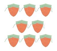Garneck 16Pcs Easter Carrot Drawstring Bags Polyester Treat Pouches for Candy Storage Bags for Easter Egg Hunt and Party Favors Cute Carrot Snack Cloth for and Adults