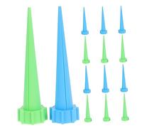 Garneck 16Pcs Plastic Auto Watering Device for Plants Self Drip Irrigation Tool with Blue Green Plastic Construction Automatic Soil Moisture Control for Home Gardening and Indoor Use