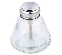 Garneck 180 ml Glass Pump Bottle - Elegant Dispenser for Lotions - Nail Polish Remover and Makeup Remover Ideal as a Swab Humidifier or for Travel Applications