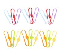 Garneck 18pcs Stretchable Silicone Cup Markers for Wine Beer Glasses Reusable Decorative Drink Identifier Bands for Party Glassware Multi-color for Unique Drink Labeling and Easy