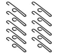 Garneck 190pcs Plastic Black Hanger Display Hooks 4.13x1.10x0.16in Pp Material Space Saving Anti Aging Solution for Kitchen Essentials and Towels in Retail Use