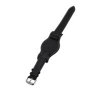 Garneck 1Pc Classic Leather Watch Band Metal Allergy Strap Genuine Cowhide Wristband for Daily Wear Durable Practical Design
