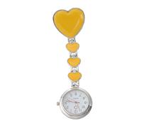 Garneck 1PC Creative Nurse Hanging Watch with Luminous Hands Fashionable Pocket Watch for Doctors Hospitals Clinics Yellow Design for Decoration and Practical Use