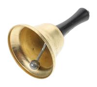 Garneck 1pc Decorative Metal Handbell Christmas Shaking Bell Handle Crisp Sound for Parties Festivals and Restaurant Use for Holiday Celebrations