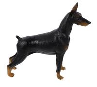 Garneck 1pc Lifelike Doberman Model Figurine Realistic Black Dog Statue for Home Office Decor Simulation Animal Ornament for Desk Adornment