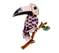 Garneck 1pc Parrot Brooch with Dripping Oil Design Decorative Rhinestone Pin for Women Unique Fashion Accessory for Clothing Bags and