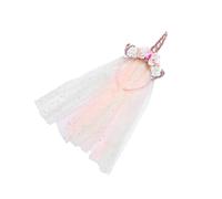 Garneck 1pc Unicorn Headband Headdress Unicorn Party Unicorn Headpiece Unicorn Hair Band Veil Rainbow Unicorn Horn Tulle Mane Hair Hoops for Unicorn Hair Accessory Accessories