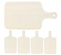Garneck 1set Mini Wooden Cutting Board with Handle Versatile DIY Tray for Serving Bread Fruits and Appetizers Smooth Safe Edges for Easy Cleaning and Safe Use for Kitchen and 5pcs