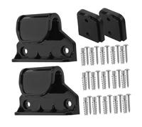 Garneck 1Set Retractable Gate Replacement Parts Set Includes Latches Brackets and Screws for Indoor Safety for Stairs and Doorways Sturdy Black Hardware for Pet and Safety
