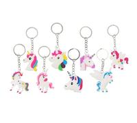 Garneck 1set Unicorn Keychain Cute Pvc Cartoon Key Rings for Bag Decoration Lightweight and Compact Key Ornaments for Adults for Handbags and Backpacks 24pcs