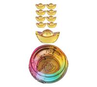 Garneck 1set Vintage Cornucopia Desktop Ornament with Random Ingots Creative Home and Office Decorative Bowl for Rustic Party Layout and Modern Farmhouse Decor
