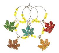 Garneck 1set Wine Glass Ring Drink Tags Wine Glass Charms for Easy Identification at Weddings and Parties Practical Drink Cup Decor 5pcs