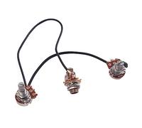 Garneck 1V1T Guitar Potentiometer Circuit 3pcs A250K Volume Tone Shaft Insert Jack GU232 for Electric Guitar and Bass Effect