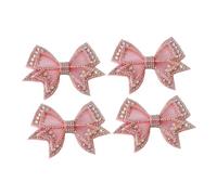 Garneck 2 Pair Bowknot Rhinestone Shoe Clips for Women and Removable Decorative Buckles with Elegant Sweet Design Fade-resistant Embellishments for Heels Flats Wedding Party