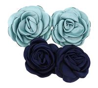Garneck 2 Pairs Decorative Cloth Flowers for Shoes DIY Flower Adornments Green Versatile Shoe Accessories for Weddings Parties and Daily Wear