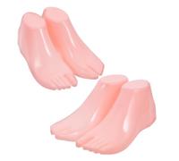 Garneck 2 Pairs Plastic Female Foot Mannequin Sock Display Stand Lightweight Shoe Model for Retail and Exhibition Adult Sock Holder for Men Women