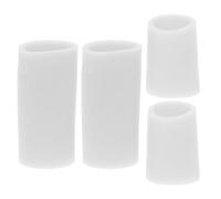 Garneck 2 Pairs Silicone Finger Protectors White Finger Guards for Writing and Injury Prevention for Dry Skin Suitable for Sewing and Craft Use