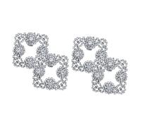Garneck 2 Pairs Sunflower Rhinestone Shoe Clips Square Buckles for Women Elegant Shoe Charms for Weddings Parties Daily Wear Removable Easy to Install Durable Decoration for High Heels