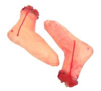 Garneck 2 pcs Halloween Severed Foot Prop Realistic Fake Broken Feet for Scary Decor for Haunted Houses Parties and Tricks Lightweight and Halloween Decoration