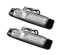 Garneck 2 Pcs LED White Trailer Truck Side Marker Lights Rear Tail Lights with Stop Turn Brake Function for Mount