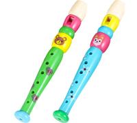 Garneck 2 Pcs Six Hole Plastic Recorder Instrument for Children Beginner Musical Learning for Toddlers Random Color - Recorder Flute Kids Toy Practice