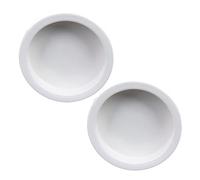 Garneck 2 Pcs Thicken Reptile Feeding Bowl Round Escape Lizard Food Dish Stable Base for Water and Food Storage for Reptiles White