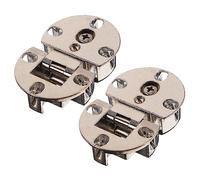 Garneck 2 Pcs Zinc Alloy 180 Degree Table Flap Hinges Self-Supporting Soft-Closing Hinges Built-in Damper for Cabinet Wooden Door Drawer Workbench
