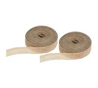 Garneck 2 Rolls of Natural Jute Burlap Ribbon for Crafts and DIY Projects, Thick Wrapping Ribbon Can Be Cut to Length, Easy to Carry and Store, for Wedding Decorations and Home Décor