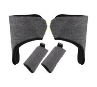 Garneck 2 Sets Forearm Crutch Hand Pads with Breathable Anti-Slip Grip Sleeves and Moisture-Wicking Underarm Cushions for Comfortable Support, Elastic Strap Crutch Covers in Grey