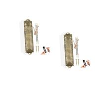 Garneck 2 Sets Mezuzah House Door Hebrew Alloy Mezuzah Plaque Blessing Adornment for Home Decor Scripture for Doorway Display