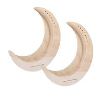 Garneck 2 Sets Portable Wooden Lyre Harp 7 String DIY Kit with Stable Tuning, Moon Shape Design, Educational Musical Instrument for Adults and Suitable for Classroom and Family Activity