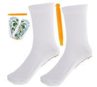 Garneck 2 Sets Reflexology Foot Socks with Acupressure Pattern Design and Elastic Fiber Material, Breathable Acupuncture Point Socks for Foot Massage and Relaxation