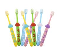 Garneck 2 Sets Toothbrush Soft Bristle with Number Handle, Sized Tooth Brush for Ages 3-12, Gentle Oral Care for and, 8 Pieces per Set