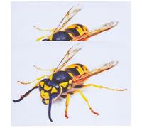 Garneck 2 Sheets Wasp Wall Decals 3D Yellow PVC Self-Adhesive Removable Residue-Free for Wall Decoration