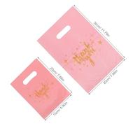 Garneck 200pcs Plastic Thank You Party Favor Bags with Comfortable Grip and Flat Mouth Design, Small Retail Packaging Bags for Holiday Gifting and Stationery Use, Featuring Fourfinger
