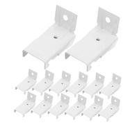 Garneck 20pcs Ceiling Mount Brackets for Curtain Tracks Flexible Installation Hardware for Curved Drapes Compatible with Various Rod Diameters for Home Decor and Office Use