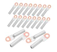 Garneck 20pcs Copper Wire Lugs High Conductivity Battery Terminal Connectors for Automotive Use Efficient Crimp Ring Terminals for Copper Aluminum Wiring Quick Installation Design