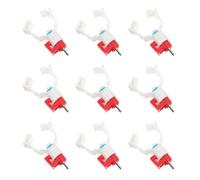 Garneck 20pcs Detachable Abs Chicken Drinking Water Equipment with Nipples Drinker for Quail and Ducks, Convenient to Use Farm Supplies Poultry Water Feeder for Efficient Chicken Watering