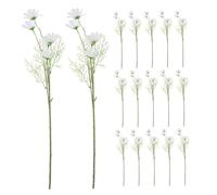 Garneck 20pcs Faux Chamomile Flowers Silk White Daisies Bouquet Artificial Wildflower Stems for Wedding Spring Party Home Floral Arrangement Bathroom Vase Decor