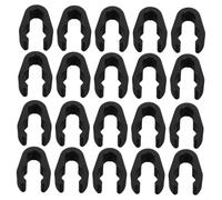 Garneck 20pcs Flexible Mic Cable Clamps Microphone Stand Accessories Boom Pole Cable Holder