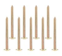 Garneck 20Pcs Galvanized Survey Marker Stakes Low Profile Property Line Markers for Landscaping Garden Boundary, 7Cm Metal Ground Nails for Outdoor Land Survey Projects