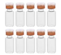Garneck 20Pcs Glass Vials with Caps 3Ml Small Sample Storage Bottles for Liquid, Powder, Essential Oil, Laboratory Use