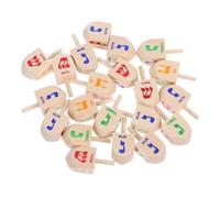 Garneck 20pcs Hanukkah Wooden Dreidels Decorative Spinning Tops for Holiday Crafts Religious Traditions and Family Festive Games Educational Focus Gift
