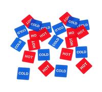 Garneck 20PCS Hot and Cold Water Temperature Stickers Self-adhesive Acrylic Labels for Faucets Showers Drinking Machines Bathroom and Hotel Toilet Signs Red Blue Icons